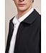 Navy Knit Sleeves Jacket