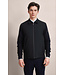 Navy Knit Sleeves Jacket