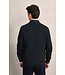 Navy Knit Sleeves Jacket
