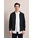 Navy Knit Sleeves Jacket