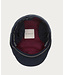 Navy Quilted Baker Flat Cap