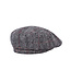 Grey Herringbone Flat Cap