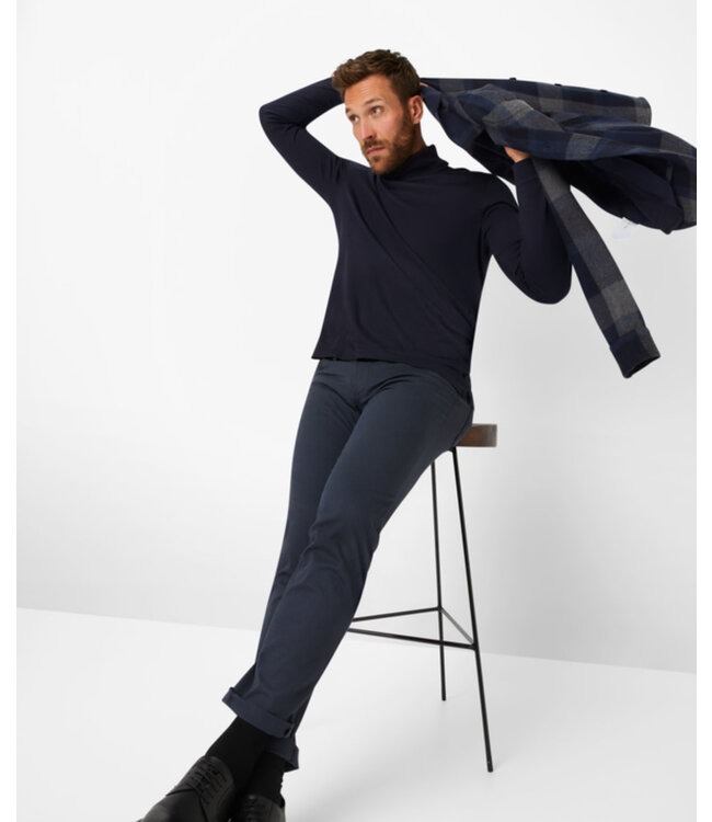 Slim Fit Navy Twill Hi-Flex 5 Pocket Pants