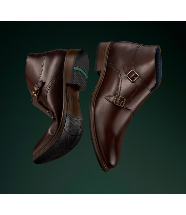 Mahogany Raleigh Double Buckle Boots