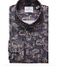 EMANUEL BERG Modern Fit Charcoal Paisley Shirt