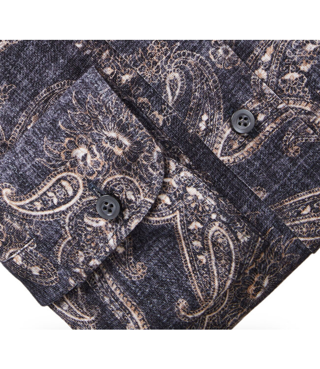 Modern Fit Charcoal Paisley Shirt