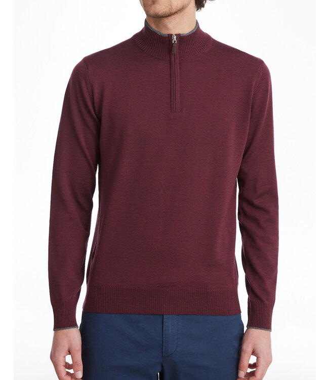 Burgundy Washwool 1/4 Zip