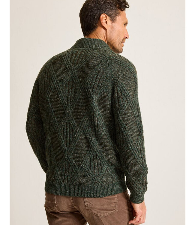 Green Brown Beachscape 1/4 Button