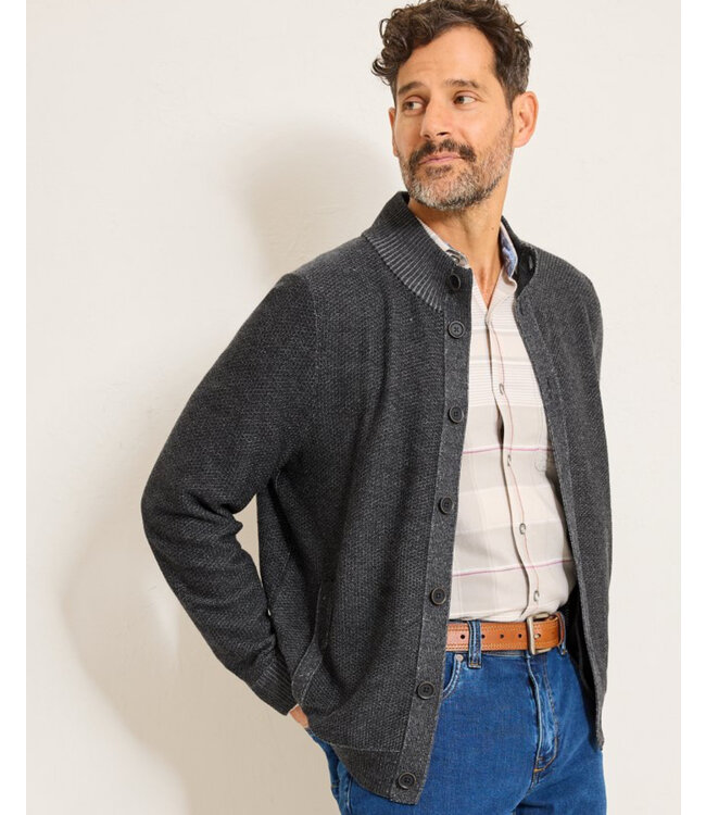 Charcoal Mix Crescent Shore Cardigan