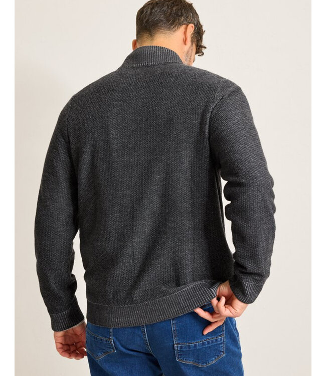 Charcoal Mix Crescent Shore Cardigan