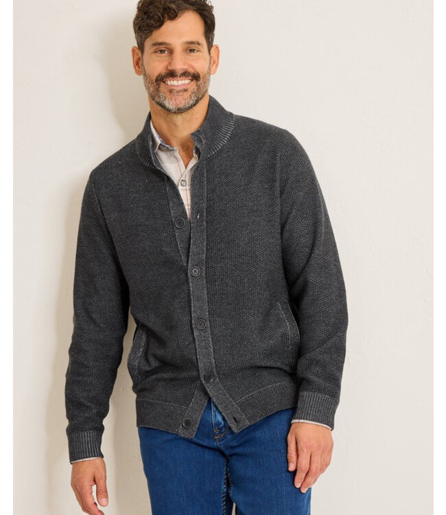 Charcoal Mix Crescent Shore Cardigan