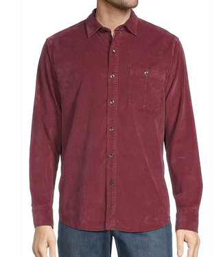 TOMMY BAHAMA Classic Fit Aged Claret Corduroy Shirt