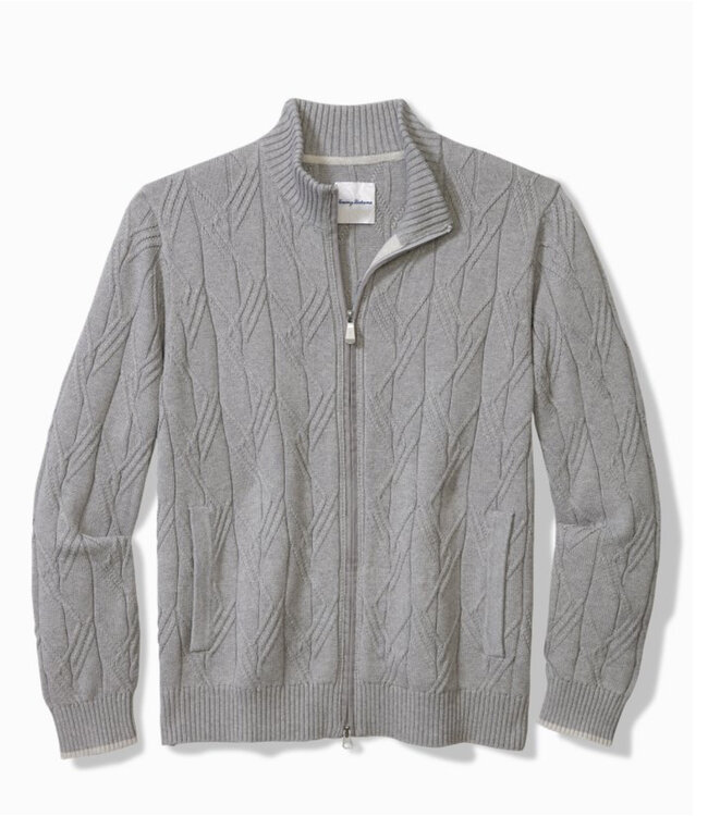 Grey Capital Cable Full Zip
