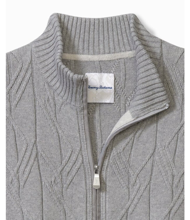 Grey Capital Cable Full Zip