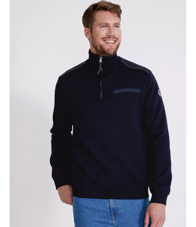 Navy Timmy T-Neck 1/4 Zip