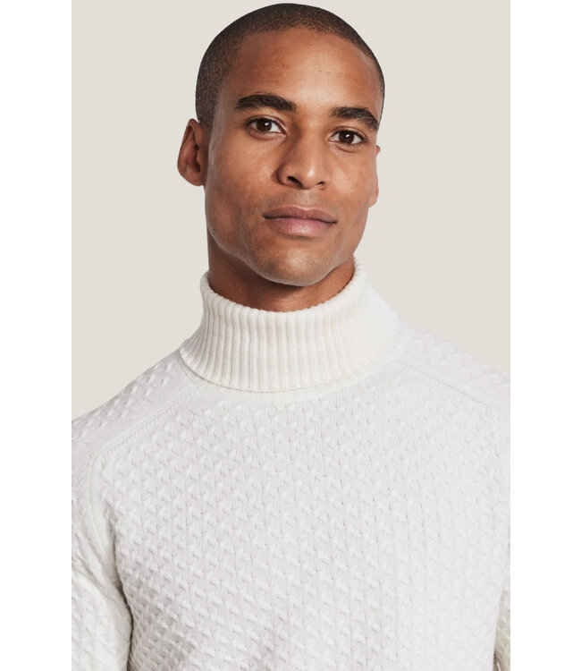 Ecru St. Antoine Cable Knit Turtleneck
