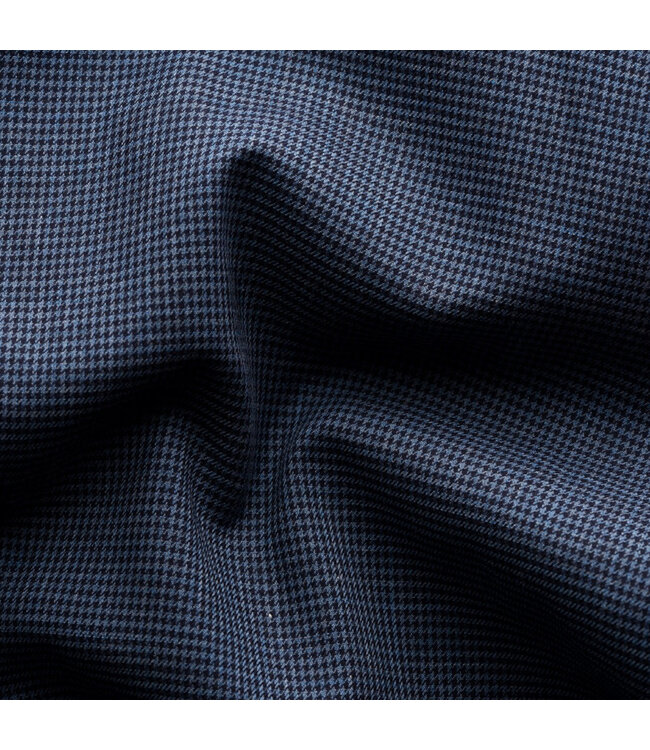 Slim Fit Dark Blue  Houndstooth Shirt