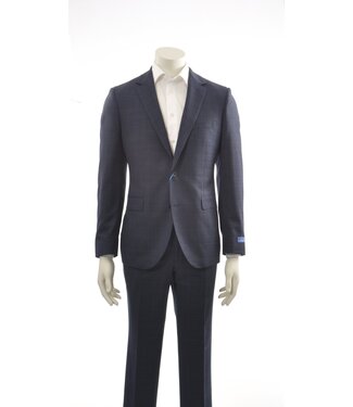 PAUL BETENLY Modern Fit Navy Brown Suit