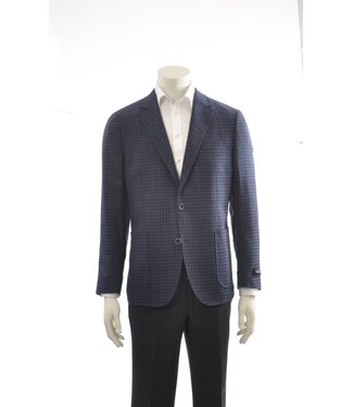 PAUL BETENLY Modern Fit Navy Mini Block Sport Coat