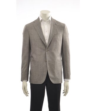 JACK VICTOR Modern Fit Grey Basket Weave Sport Coat
