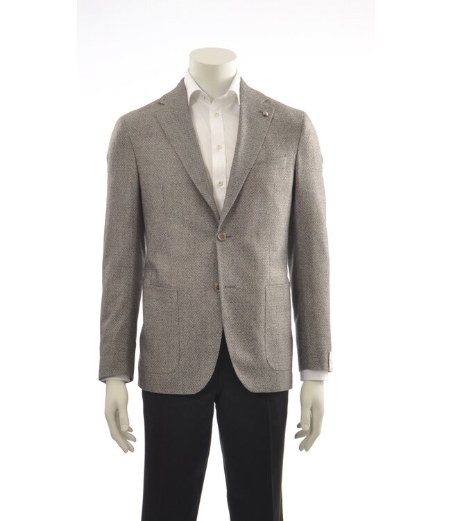 Modern Fit Grey Basket Weave Sport Coat