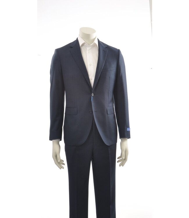 Modern Fit Navy Patterned Suit