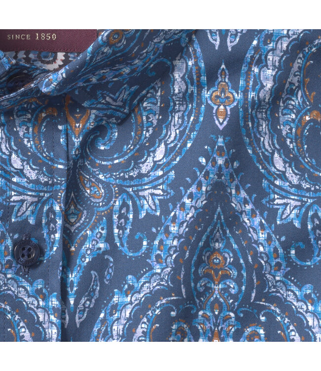 Classic Fit Navy Paisley Shirt