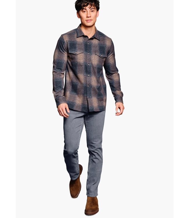 Classic Fit Navy Brown Overshirt