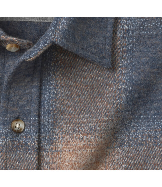 Classic Fit Navy Brown Overshirt