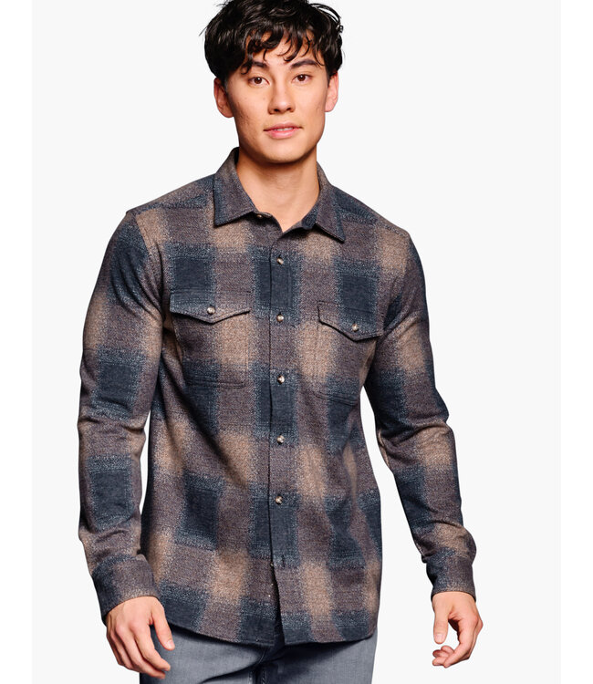 Classic Fit Navy Brown Overshirt