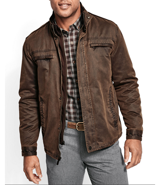 JOHNSTON & MURPHY Antique Look Brown Jacket