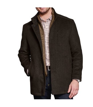 JOHNSTON & MURPHY Brown Upton Twill Coat