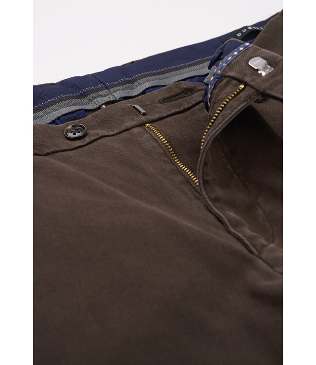 Modern Fit Brown Casual Pants