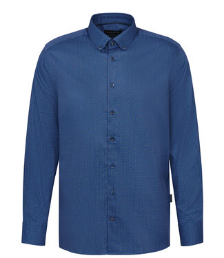 BUGATTI Modern Fit Navy Pattern Shirt