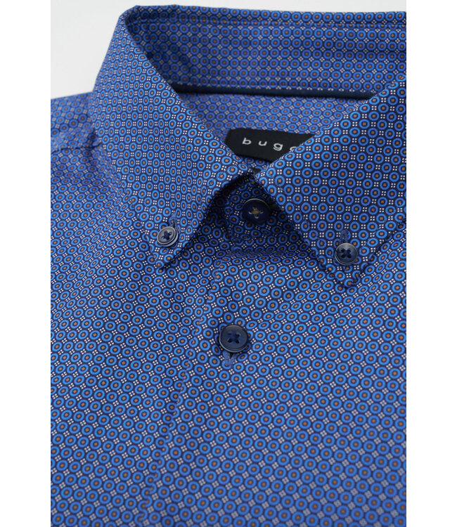 Modern Fit Navy Pattern Shirt