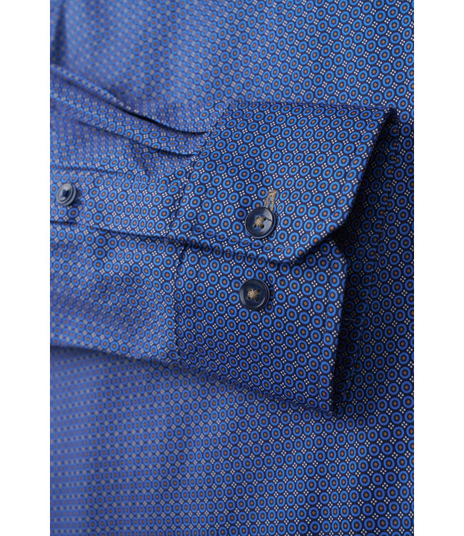 Modern Fit Navy Pattern Shirt