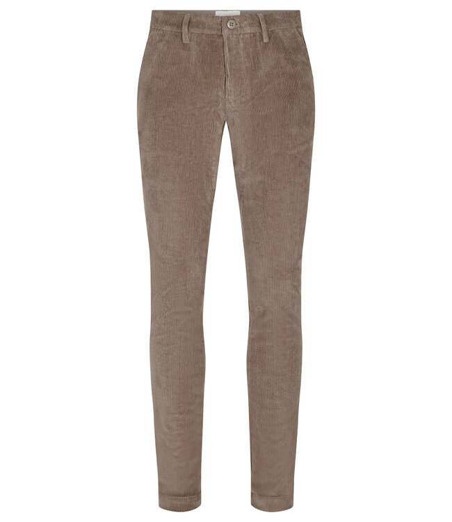 Slim Fit Beige Flat Front Cords