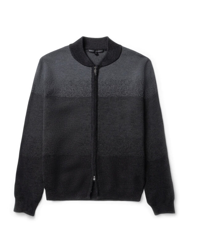 Charcoal Crosswoods Full Zip Sweater