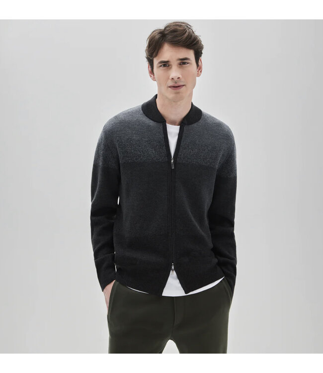 Charcoal Crosswoods Full Zip Sweater