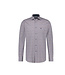 Modern Fit Tan Blue Pattern  Shirt