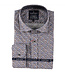 Modern Fit Tan Blue Pattern  Shirt