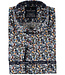 Modern Fit Tan Navy Pattern  Shirt