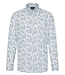 Modern Fit Navy Green Floral Shirt