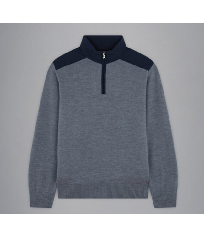 Grey Navy 1/4 Zip