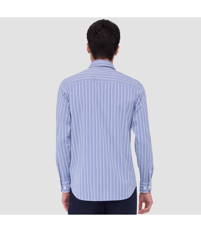 Modern Fit Blue Striped Shirt