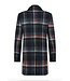 Navy Orange Check Overcoat