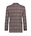 Slim Fit Brown Burgundy Check Sport Coat