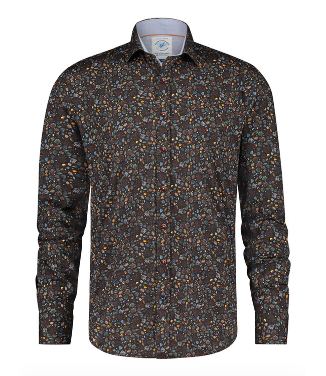 Modern Fit Small Leaves Shirt
