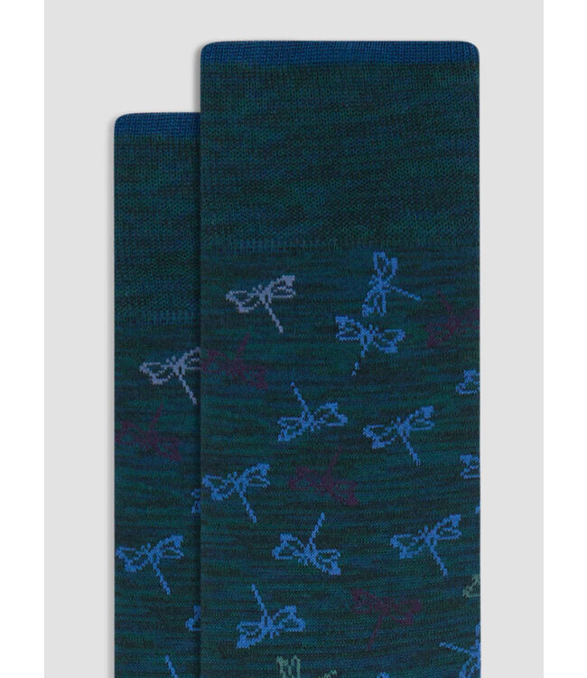 Teal Dragonfly Socks