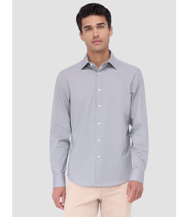 Modern Fit Khaki Print Shirt